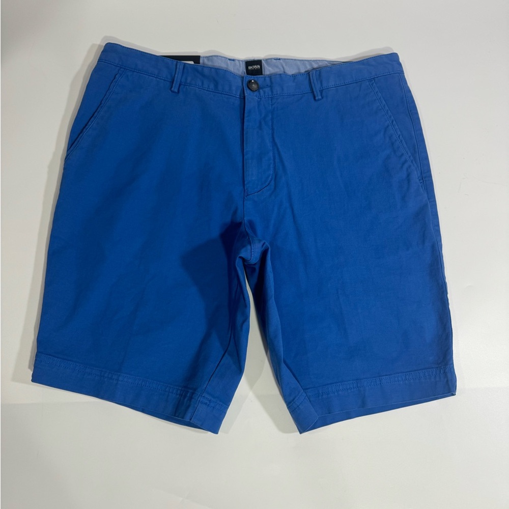 Boss blue color stretch shorts mens new with tags